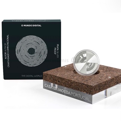 Moeda 10€ O Mundo Digital Portugal 2023 Prata Proof