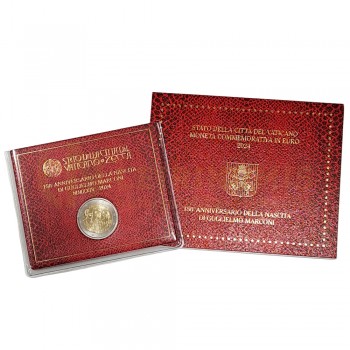 Moeda 2 Euros 150 Anos Nascimento de Guglieno Marconi Vaticano 2024
