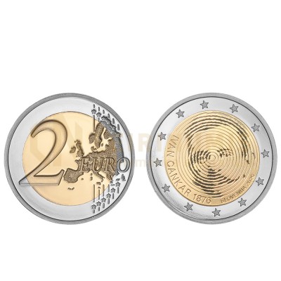 Moeda 2 Euros 150 Anos Nascimento de Ivan Cankar 2026