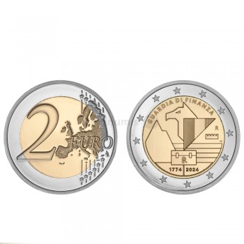 Moeda 2 Euros 250 Anos da Fundação da Guarda Financeira Itália 2024