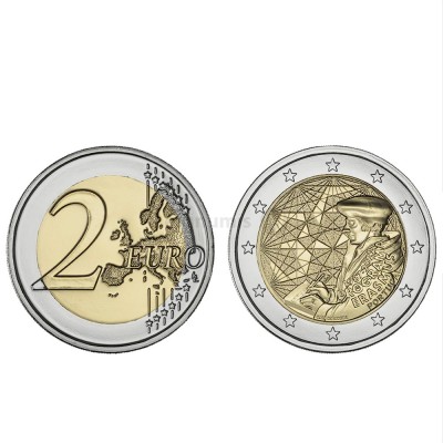 Moeda 2 Euros 35 Anos do Programa Erasmus Portugal 2022 BNC