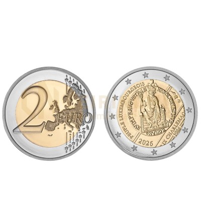 Moeda 2 Euro 40º Aniversário do Prémio Carlos Magno ao Povo do Luxemburgo 2026