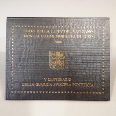 Moeda 2 Euros 5 Centenário da Guarda Suiça Pontificia Vaticano 2006