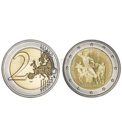 Moeda 2 Euros Ano Europeu do Património Cultural Vaticano 2018
