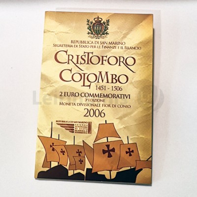 Moeda 2 Euro Cristovão Colombo San Marino 2006