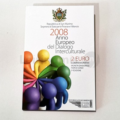 Moeda 2 Euro Diálogo Intercultural San Marino 2008