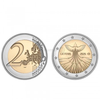 Moeda 2 Euros Independência Energética da Lituânia Lituânia 2026