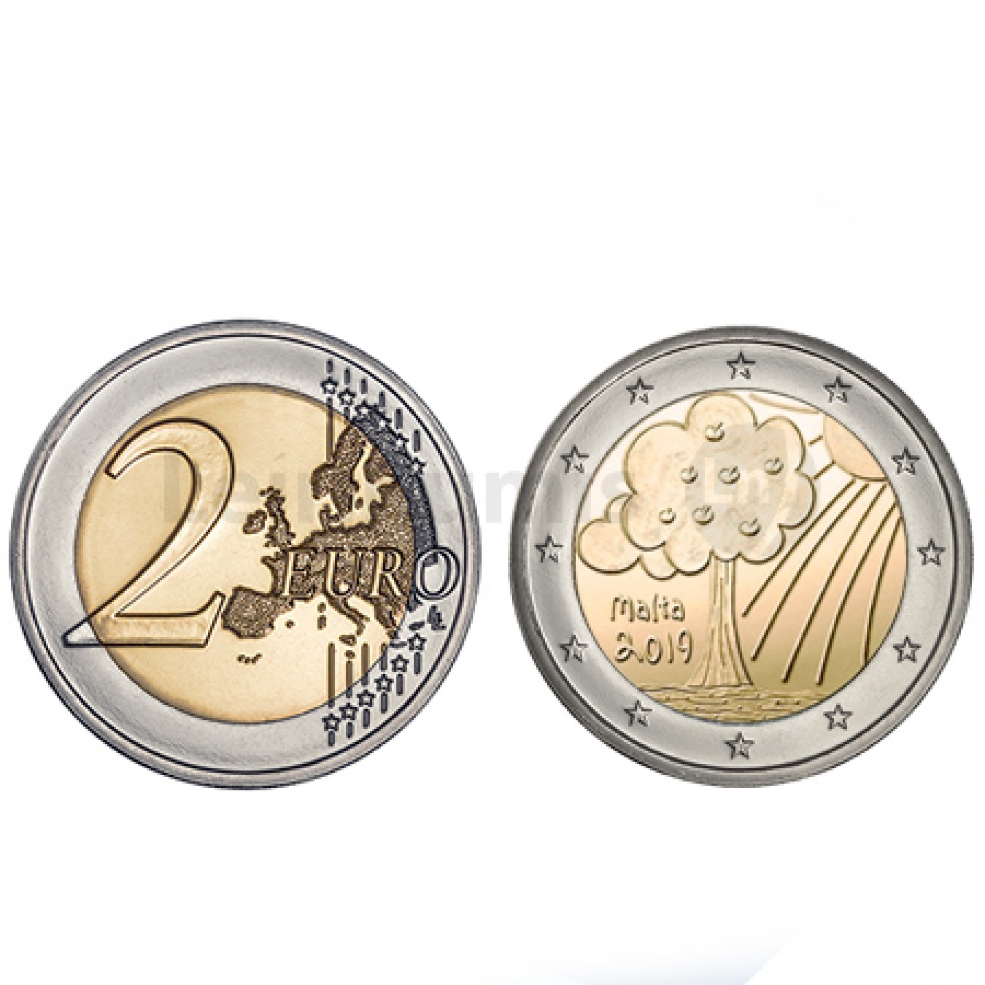 2 Euro Commemorativa 2019 – Malta – Natura E Ambiente – IT0RCO300 – UNC