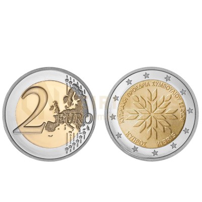 Moeda 2 Euros Presidência do Conselho da União Europeia Chipre 2026 