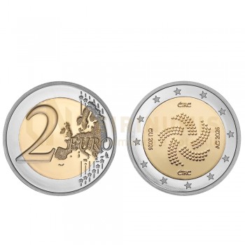 Moeda 2 Euro Presidência Irlandesa Do Conselho da EU Irlanda 2026