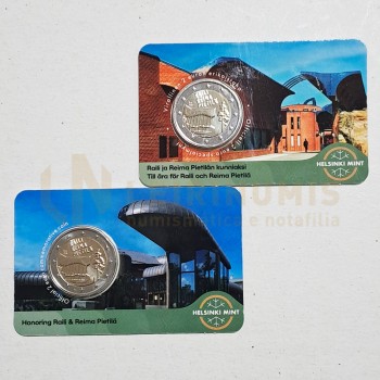 Moeda 2 Euro Raili e Reima Pietila Finlandia 2026 Coincard