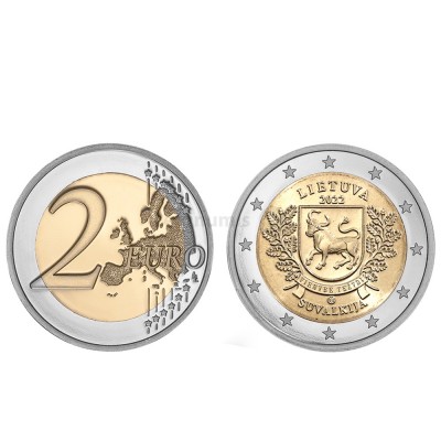 Moeda 2 Euro Região de Suvalkija Lituânia 2022