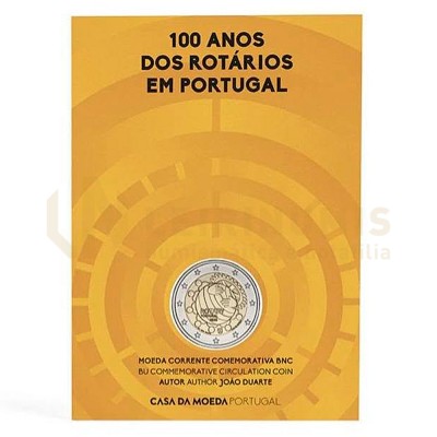 Moeda 2 Euros 100 Anos Rotary Portugal 2026 BNC 