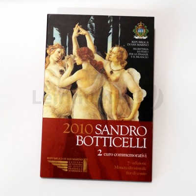 Moeda 2 Euro Sandro Botticelli San Marino 2010