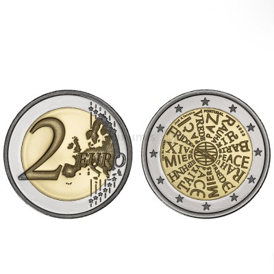 Moeda 2 Euros Uma Moeda Pela Paz Portugal 2023 Proof