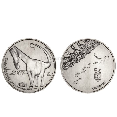 Moeda 5€ Dinheirosaurus Lourinhanensis Portugal 2021 Cuproniquel   