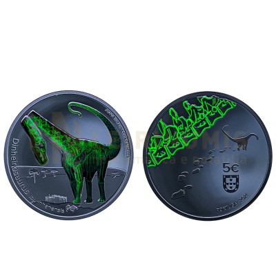 Moeda 5€ Dinheirosaurus Lourinhanensis Portugal 2021 Proof  