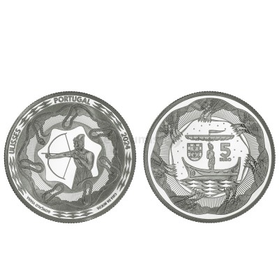 Moeda 5 Euros Ulisses Astucia e Persistência Portugal 2024 Prata Proof