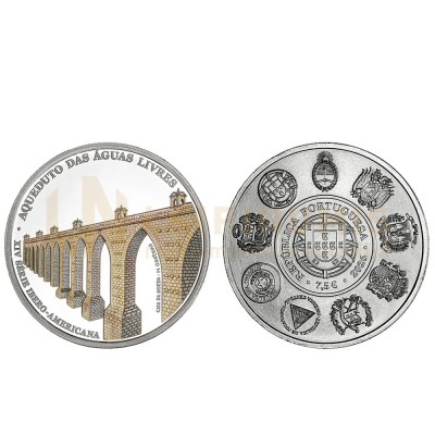 Moeda Aqueduto das Águas Livres Portugal 2026 Prata Proof