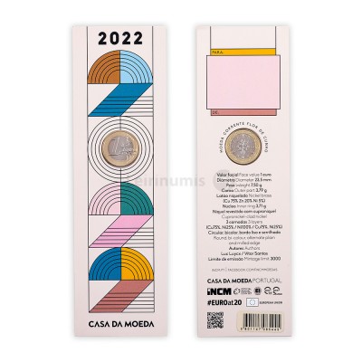 Moeda 1€ da Comemoração Portugal 2022