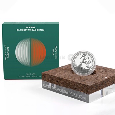 Moeda Comemorativa 50 Anos da Constituição de 1976 Portugal 2026 Prata Proof