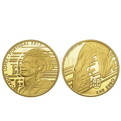Moeda 7,5€  Carlos Lopes Portugal 2017 Ouro Proof 