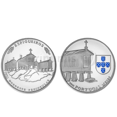 Moeda 2,5€ Espigueiros Portugal 2018 Prata Proof