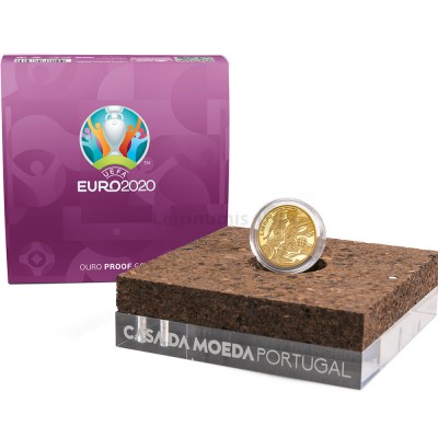 Moeda 2,5€ Comemorativa Euro 2020 Portugal ouro proof
