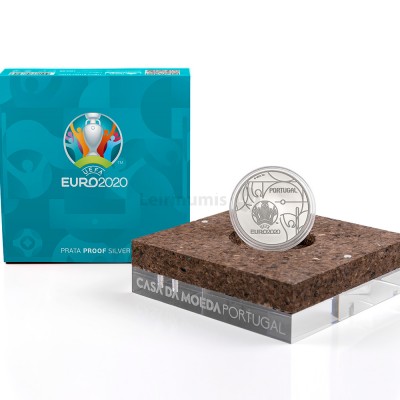 Moeda 2,5€ Comemorativa Euro 2020 Portugal prata proof