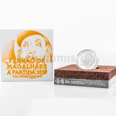 Moeda 7,5 € Fernão de Magalhães Partida 1519 Prata Proof Portugal 2019