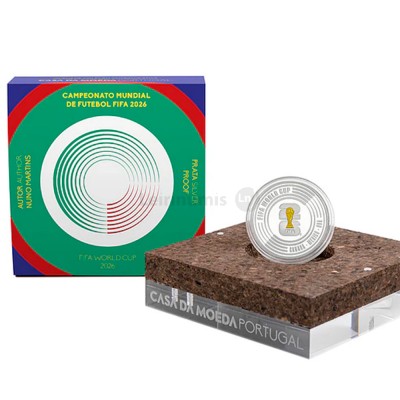 Moeda Comemorativa Fifa world Cup 2026 Portugal Prata Proof