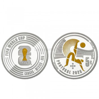 Moeda Comemorativa Fifa world Cup 2026 Portugal Prata Proof