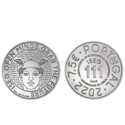 Moeda 7,5€ ISEG Portugal 2022 Prata 500