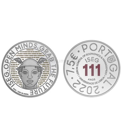 Moeda 7,5€ ISEG Portugal 2022 Prata Proof