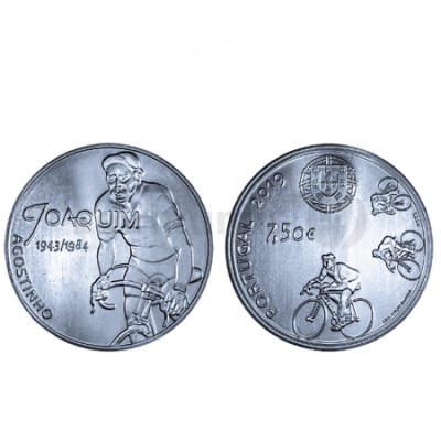 Moeda 7,5€ Joaquim Agostinho Prata Portugal 2019