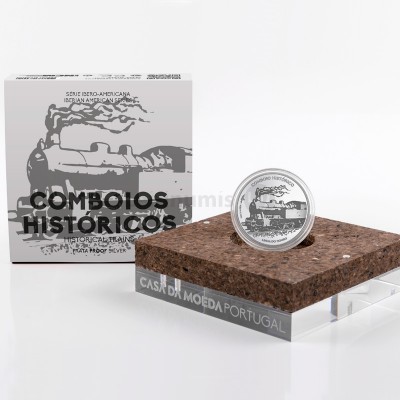Moeda 7,5€ Comboios Históricos Prata Proof Portugal 2020