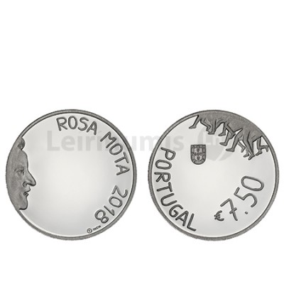 Moeda 7,5€  Rosa Mota 2018 Prata Proof  