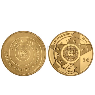 Moeda 5€ O Renascimento Ouro Proof Portugal 2019 