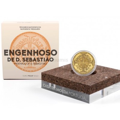 Moeda 1.5€ Engenhoso de D. Sebastião Portugal 2022 Ouro Proof