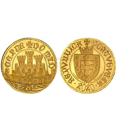 Moeda 1,5€ Ouro Meio Escudo de Ceuta proof Portugal 2020