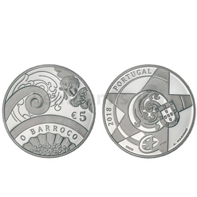 Moeda 5€ O Barroco 2018 Prata Proof 