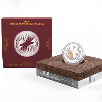 Moeda 5€ Um Renascimento Lendário FENIX Portugal 2015 Prata Proof
