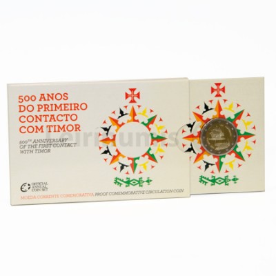 Moeda 2 Euros 500 Anos 1º Contacto com Timor - Portugal 2015 Proof