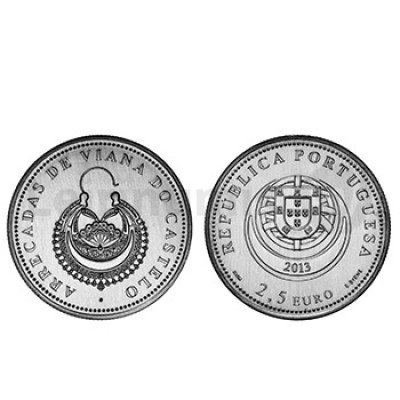Moeda 2,5€ Arrecadas de Viana do Castelo Cuproniquel 2013