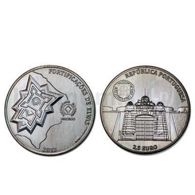 Moeda 2,5€ Comemorativa Fortificações de Elvas Cuproniquel 2013