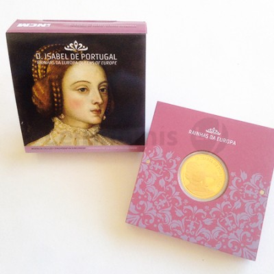 Moeda 5€  Ouro Proof Comemorativa  D Isabel de Portugal 2015