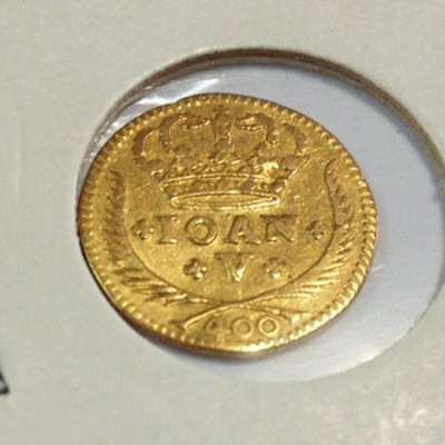 Moeda Ouro Pinto D. João V 1720 (MBC-) 
