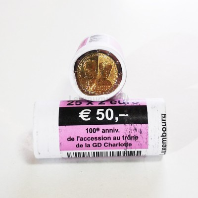 Rolo Moedas 2 Euros Duquesa Charlotte do Luxemburgo 2019