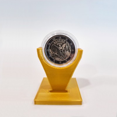 Expositor para todas as moedas de 2 euros em cápsula (Disponível nas cores dourado verde vermelho azul preto ou branco)